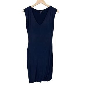 Majestic Filatures Paris Navy Blue Sleeveless Dress Sz XS